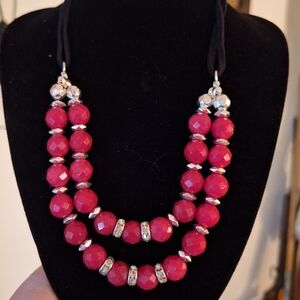 White House Black Market Pink Beaded Necklace